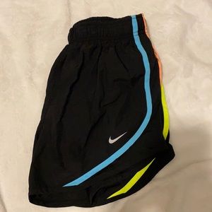 Black colorful Nike shorts